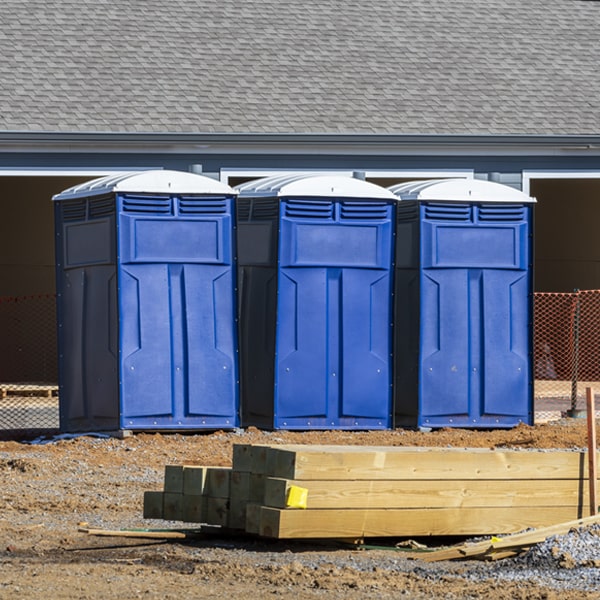 how can i report damages or issues with the portable toilets during my rental period in Hatley